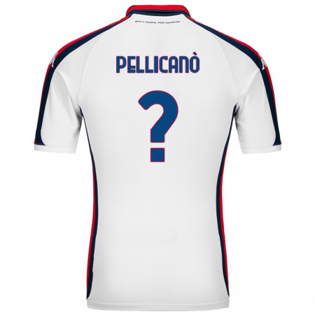 Kandiny Niño Camiseta Antonino Pellicanò #0 Blanco 2ª Equipación 2024/25 La Camisa Chile