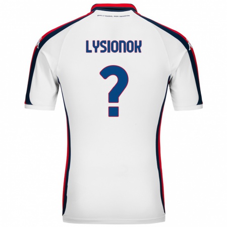 Kandiny Niño Camiseta Ernestas Lysionok #0 Blanco 2ª Equipación 2024/25 La Camisa Chile