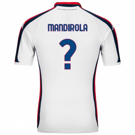 Kandiny Niño Camiseta Gabriele Mandirola #0 Blanco 2ª Equipación 2024/25 La Camisa Chile