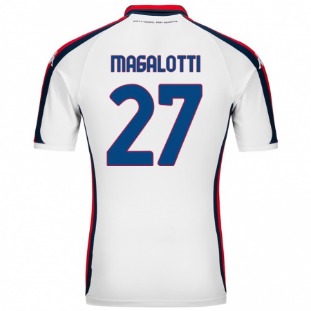 Kandiny Niño Camiseta Gabriele Magalotti #27 Blanco 2ª Equipación 2024/25 La Camisa Chile