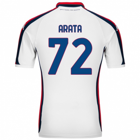 Kandiny Niño Camiseta Stefano Arata #72 Blanco 2ª Equipación 2024/25 La Camisa Chile