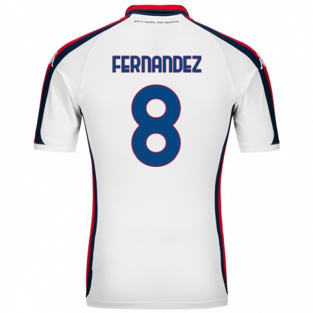 Kandiny Niño Camiseta Maria Fernandez #8 Blanco 2ª Equipación 2024/25 La Camisa Chile