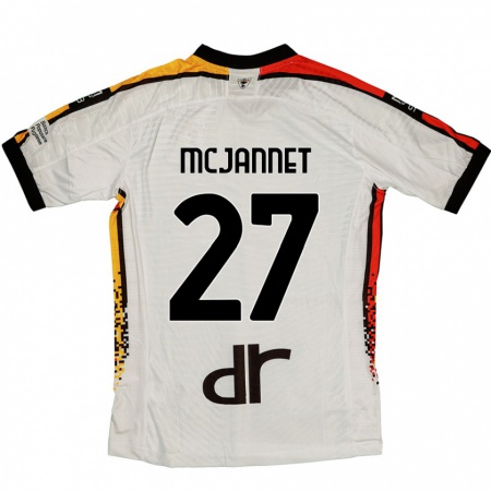 Kandiny Niño Camiseta Ed Mcjannet #27 Blanco Negro 2ª Equipación 2024/25 La Camisa Chile