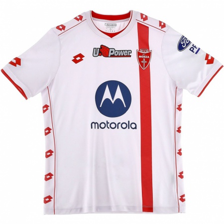 Kandiny Niño Camiseta Matteo Pessina #32 Blanco Rojo 2ª Equipación 2024/25 La Camisa Chile