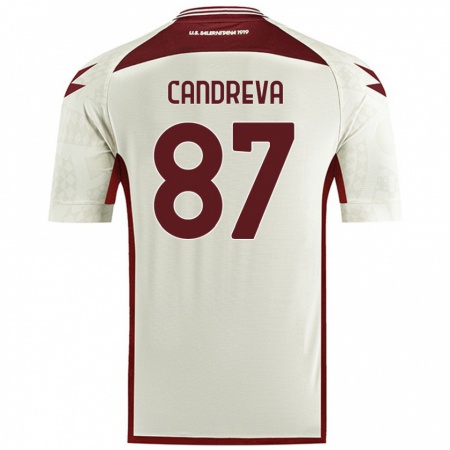 Kandiny Niño Camiseta Antonio Candreva #87 Color Crema 2ª Equipación 2024/25 La Camisa Chile