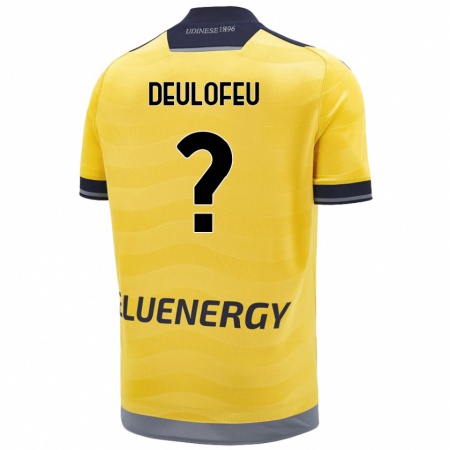 Kandiny Niño Camiseta Gerard Deulofeu #0 Dorado 2ª Equipación 2024/25 La Camisa Chile