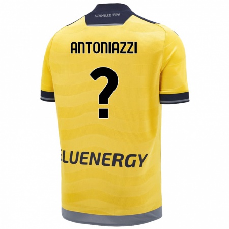 Kandiny Niño Camiseta Samuele Antoniazzi #0 Dorado 2ª Equipación 2024/25 La Camisa Chile