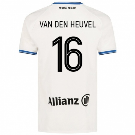 Kandiny Niño Camiseta Dani Van Den Heuvel #16 Blanco 2ª Equipación 2024/25 La Camisa Chile