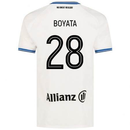 Kandiny Niño Camiseta Dedryck Boyata #28 Blanco 2ª Equipación 2024/25 La Camisa Chile