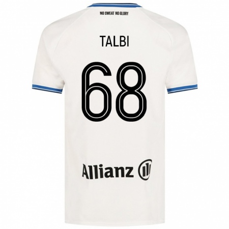 Kandiny Niño Camiseta Chemsdine Talbi #68 Blanco 2ª Equipación 2024/25 La Camisa Chile