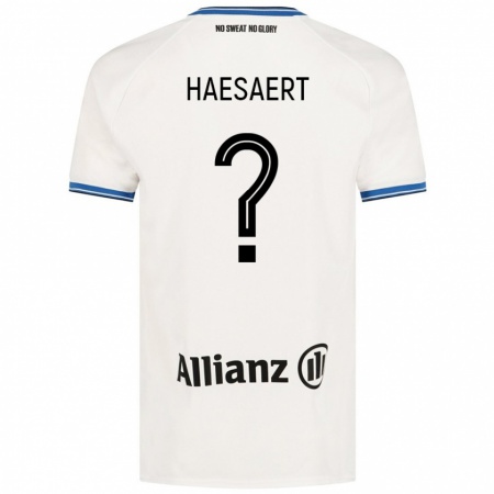 Kandiny Niño Camiseta Mateo Haesaert #0 Blanco 2ª Equipación 2024/25 La Camisa Chile