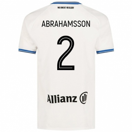 Kandiny Niño Camiseta Sejde Abrahamsson #2 Blanco 2ª Equipación 2024/25 La Camisa Chile