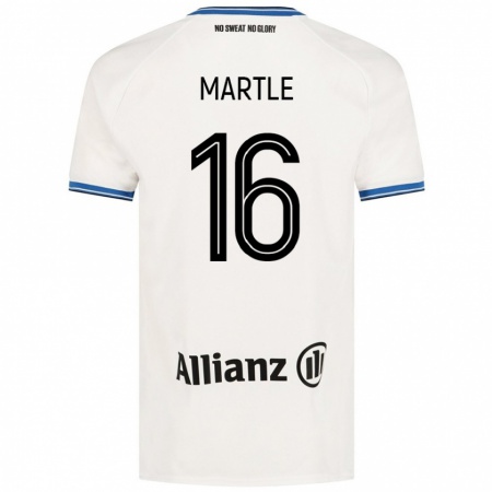 Kandiny Niño Camiseta Margaux Martlé #16 Blanco 2ª Equipación 2024/25 La Camisa Chile