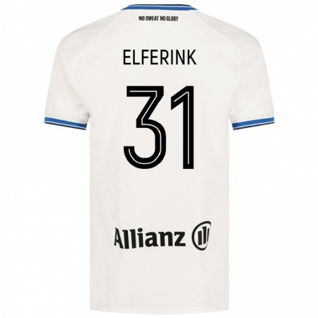 Kandiny Niño Camiseta Marie Elferink #31 Blanco 2ª Equipación 2024/25 La Camisa Chile