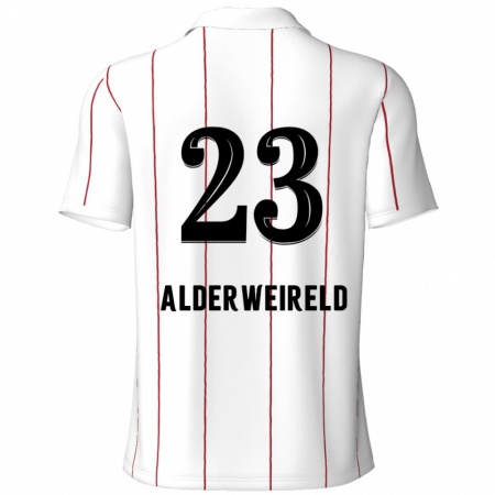 Kandiny Niño Camiseta Toby Alderweireld #23 Blanco Negro 2ª Equipación 2024/25 La Camisa Chile