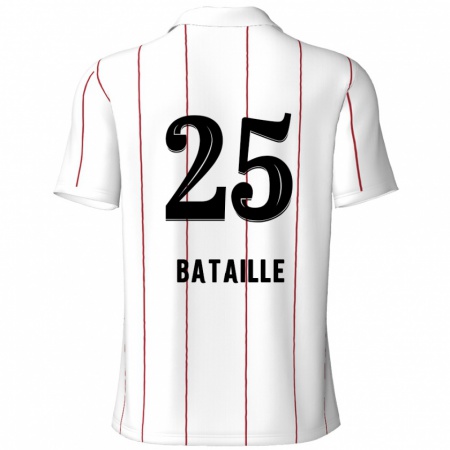 Kandiny Niño Camiseta Jelle Bataille #25 Blanco Negro 2ª Equipación 2024/25 La Camisa Chile