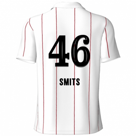 Kandiny Niño Camiseta Milan Smits #46 Blanco Negro 2ª Equipación 2024/25 La Camisa Chile