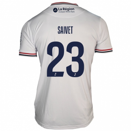 Kandiny Niño Camiseta Henri Saivet #23 Blanco 2ª Equipación 2024/25 La Camisa Chile