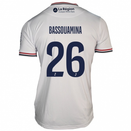 Kandiny Niño Camiseta Mons Bassouamina #26 Blanco 2ª Equipación 2024/25 La Camisa Chile