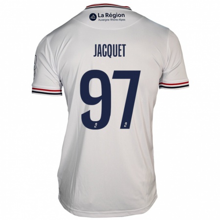 Kandiny Niño Camiseta Jérémy Jacquet #97 Blanco 2ª Equipación 2024/25 La Camisa Chile