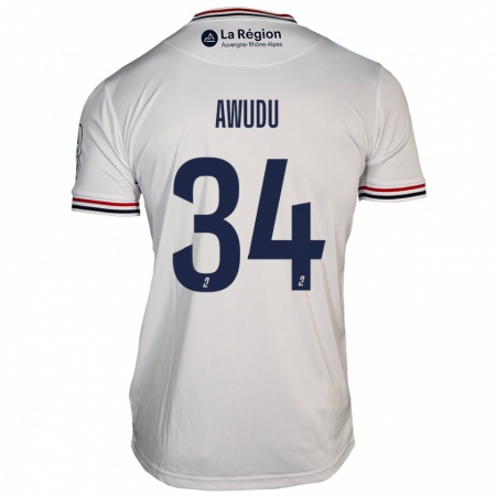 Kandiny Niño Camiseta Sumaila Awudu #34 Blanco 2ª Equipación 2024/25 La Camisa Chile