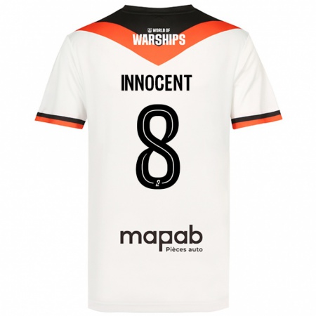 Kandiny Niño Camiseta Bonke Innocent #8 Blanco 2ª Equipación 2024/25 La Camisa Chile