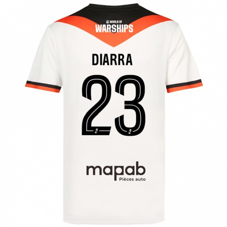 Kandiny Niño Camiseta Stéphane Diarra #23 Blanco 2ª Equipación 2024/25 La Camisa Chile