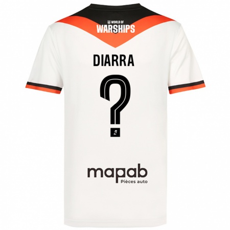 Kandiny Niño Camiseta Boubakar Diarra #0 Blanco 2ª Equipación 2024/25 La Camisa Chile