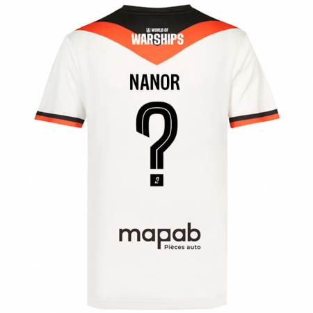 Kandiny Niño Camiseta Enzo Nanor #0 Blanco 2ª Equipación 2024/25 La Camisa Chile