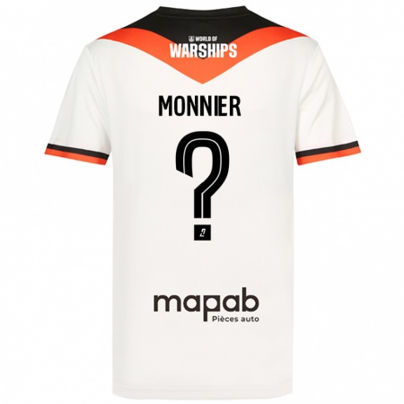 Kandiny Niño Camiseta Isaac Monnier #0 Blanco 2ª Equipación 2024/25 La Camisa Chile