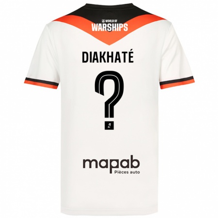 Kandiny Niño Camiseta Yanis Diakhaté #0 Blanco 2ª Equipación 2024/25 La Camisa Chile