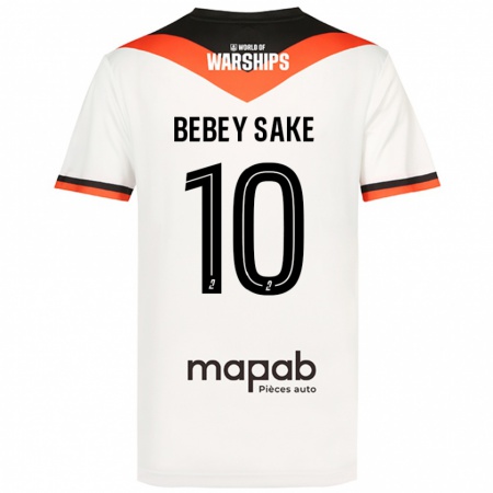 Kandiny Niño Camiseta Mattéo Bebey Sake #10 Blanco 2ª Equipación 2024/25 La Camisa Chile