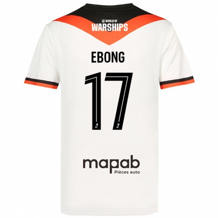 Kandiny Niño Camiseta Arthur Ebong #17 Blanco 2ª Equipación 2024/25 La Camisa Chile