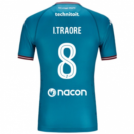 Kandiny Niño Camiseta Ismaël Traoré #8 Azul Petróleo 2ª Equipación 2024/25 La Camisa Chile