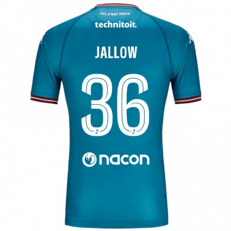 Kandiny Niño Camiseta Ablie Jallow #36 Azul Petróleo 2ª Equipación 2024/25 La Camisa Chile