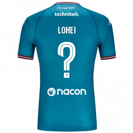 Kandiny Niño Camiseta Fabio Lohei #0 Azul Petróleo 2ª Equipación 2024/25 La Camisa Chile