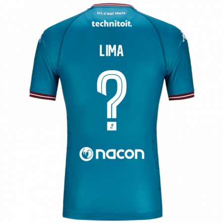 Kandiny Niño Camiseta Edson Lima #0 Azul Petróleo 2ª Equipación 2024/25 La Camisa Chile