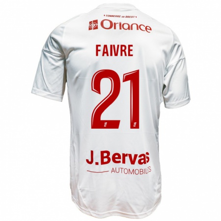 Kandiny Niño Camiseta Romain Faivre #21 Blanco Rojo 2ª Equipación 2024/25 La Camisa Chile