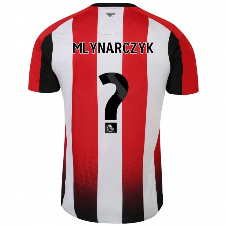 Kandiny Hombre Camiseta Adam Mlynarczyk #0 Rojo Blanco 1ª Equipación 2024/25 La Camisa Chile