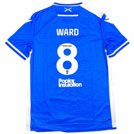 Kandiny Hombre Camiseta Grant Ward #8 Azul Blanco 1ª Equipación 2024/25 La Camisa Chile