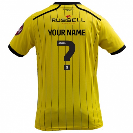 Kandiny Hombre Camiseta Su Nombre #0 Amarillo 1ª Equipación 2024/25 La Camisa Chile