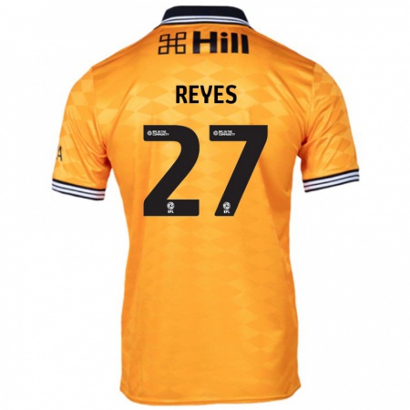 Kandiny Hombre Camiseta Vicente Reyes #27 Naranja 1ª Equipación 2024/25 La Camisa Chile