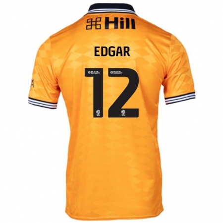 Kandiny Hombre Camiseta Sammy Edgar #12 Naranja 1ª Equipación 2024/25 La Camisa Chile