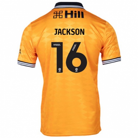 Kandiny Hombre Camiseta Abbie Jackson #16 Naranja 1ª Equipación 2024/25 La Camisa Chile