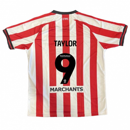 Kandiny Hombre Camiseta Matty Taylor #9 Rojo Blanco 1ª Equipación 2024/25 La Camisa Chile