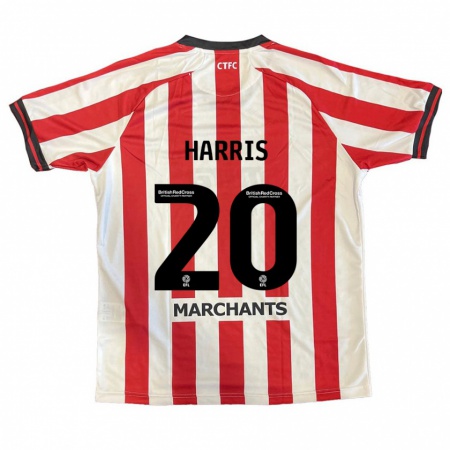 Kandiny Hombre Camiseta Max Harris #20 Rojo Blanco 1ª Equipación 2024/25 La Camisa Chile