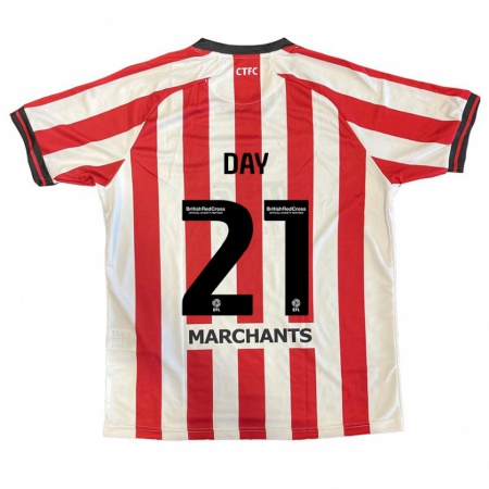 Kandiny Hombre Camiseta Joe Day #21 Rojo Blanco 1ª Equipación 2024/25 La Camisa Chile