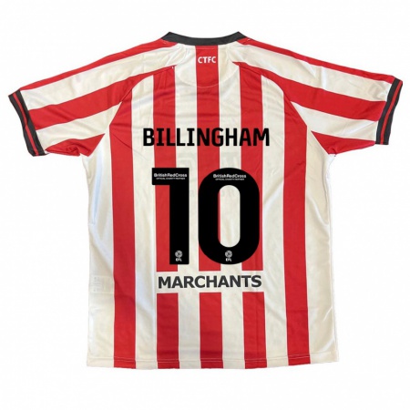 Kandiny Hombre Camiseta Lily Billingham #10 Rojo Blanco 1ª Equipación 2024/25 La Camisa Chile