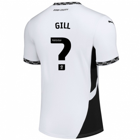 Kandiny Hombre Camiseta Tristan Gill #0 Blanco Negro 1ª Equipación 2024/25 La Camisa Chile