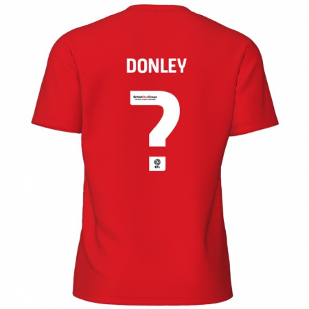 Kandiny Hombre Camiseta Jamie Donley #0 Rojo 1ª Equipación 2024/25 La Camisa Chile